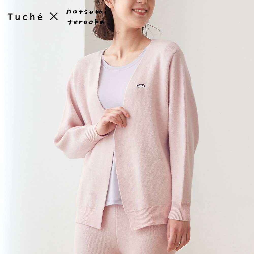 【てらおかなつみコラボ】寝ころびワンちゃんのルームカーディガン【SALE】